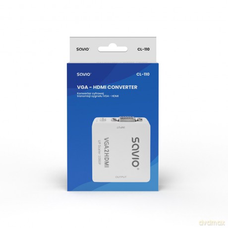 Konwerter/Adapter VGA - HDMI Full HD/1080p 60Hz, CL-110