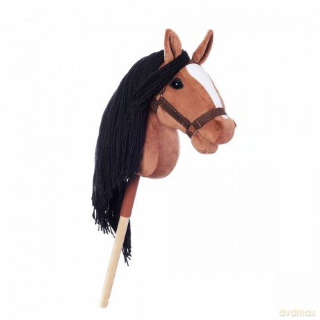 Koń na kiju Hobby Horse HOPPIHORSE A3 Bay - ciemny brąz, maść gniada