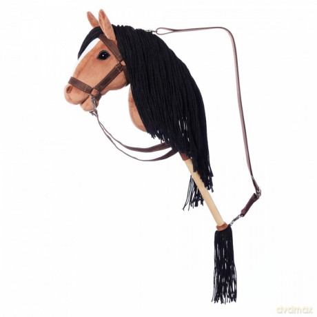 Koń na kiju Hobby Horse HOPPIHORSE A3 Bay - ciemny brąz, maść gniada