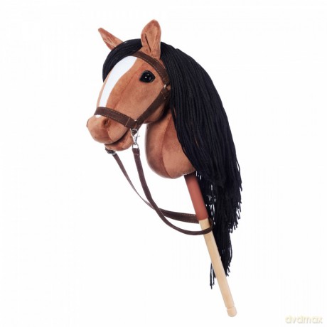 Koń na kiju Hobby Horse HOPPIHORSE A3 Bay - ciemny brąz, maść gniada