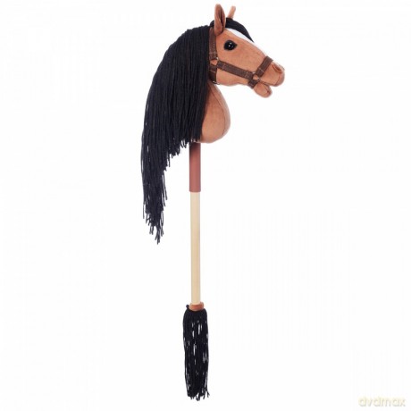 Koń na kiju Hobby Horse HOPPIHORSE A4 Bay - ciemny brąz, maść gniada