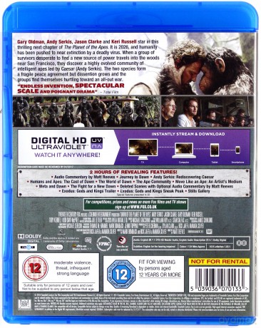 Dawn of the Planet of the Apes (Ewolucja Planety Małp) [Blu-ray 3D]+[Blu-Ray]