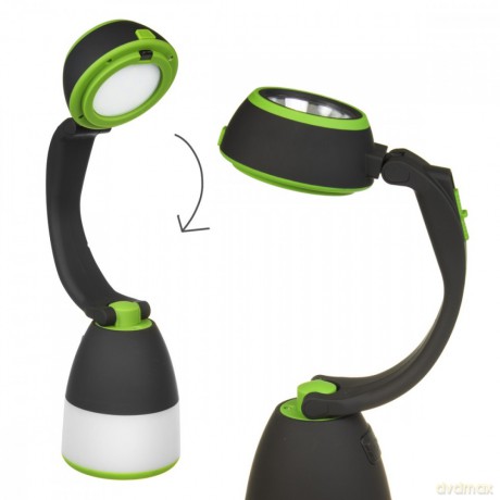 Lampa LED 3w1 latarka kempingowa biurkowa funkcja powerbanku MCE298