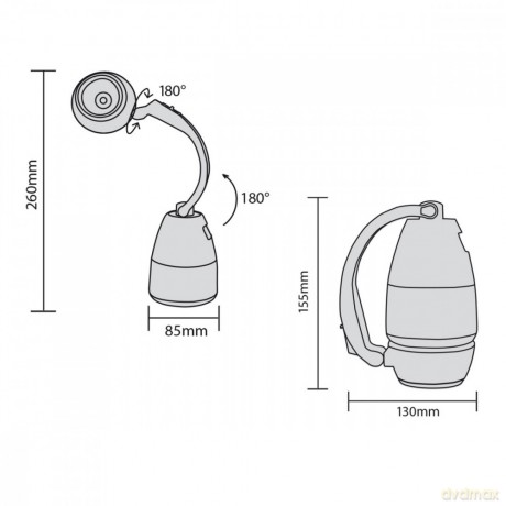 Lampa LED 3w1 latarka kempingowa biurkowa funkcja powerbanku MCE298