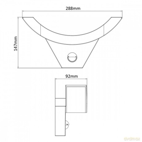 Lampa LED z czujnikiem ruchu MCE290 GR