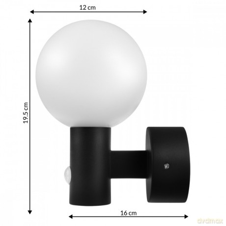 Lampa LED z czujnikiem ruchu MCE515 B Czarna