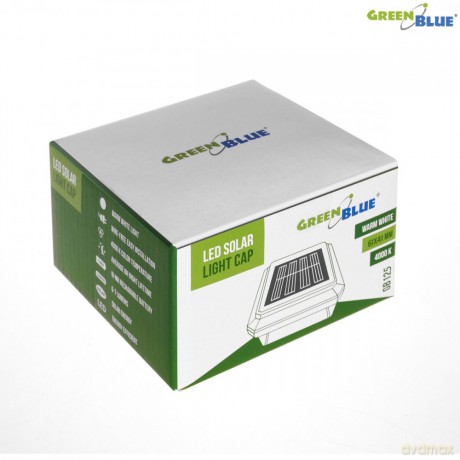 Lampa solarna na słupek LED 60x40 GB125 Daszek kopertowy