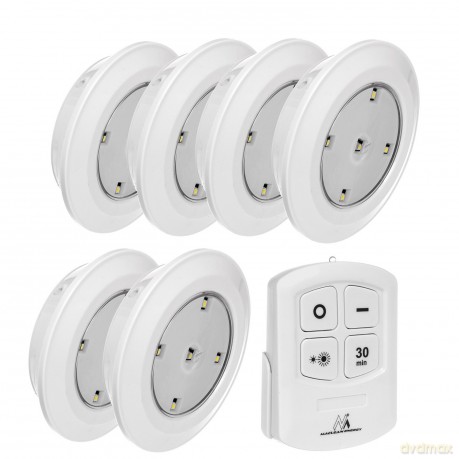 Lampa zestaw 6 LED Energy z pilotem na baterie 3xAAA MCE165