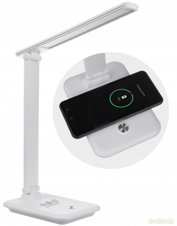 Lampka biurkowa LED 9w z ładowarką Qi MCE616W