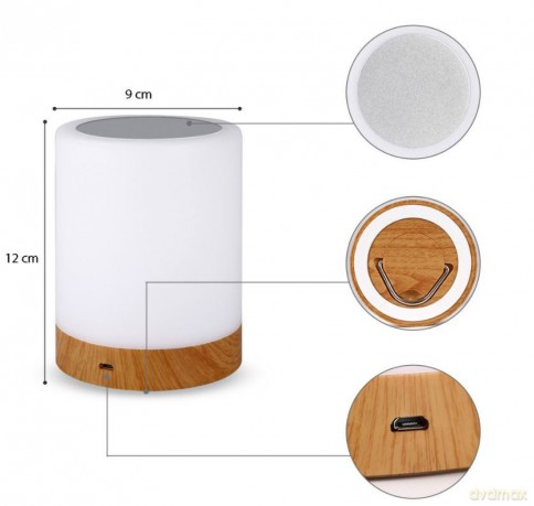 Lampka nocna Techly LED kolorowa bezprzewodowa