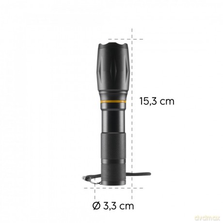 Latarka led 2w1 200lm 100m 3 tryby zoom