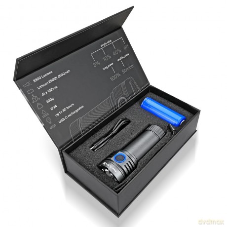 Latarka ręczna diodowa LED Luminator FL-3300R IPX4 USB-C
