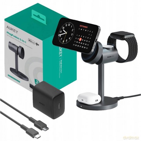 LC-MC311 3w1 Qi2 15W ładowarka bezprzewodowa MagSafe + ładowarka PD 30W