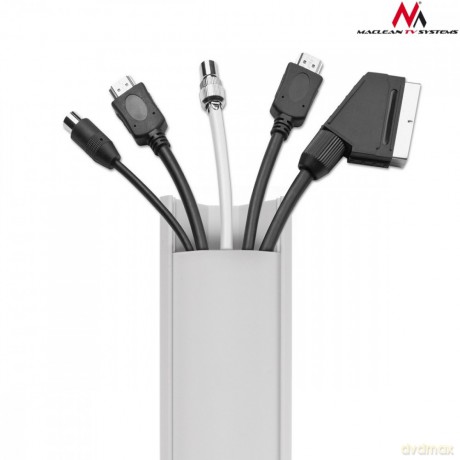 Listwa maskująca kanał kablowy 1.5m 43x23 mm Biała MCTV-575 z taśmą