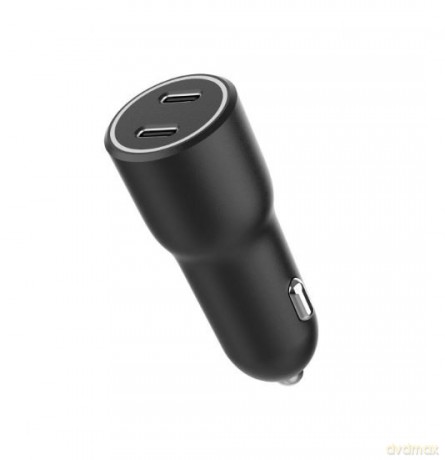 Ładowarka samochodowa 2xUSB-C PD 40W czarna