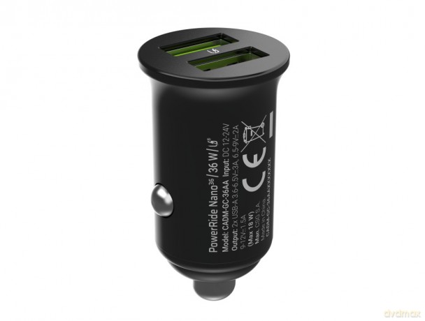 Ładowarka samochodowa GC PowerRide Nano36 36W 6A 2x USB-A