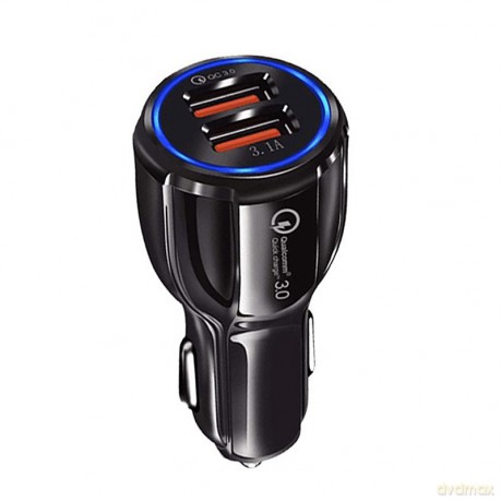 Ładowarka samochodowa Q3 3.0 2xUSB MCE478 B Czarna