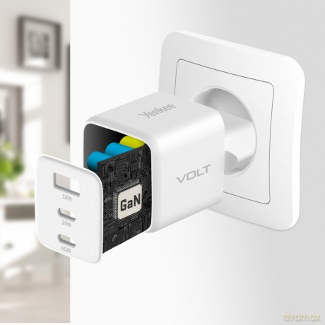 Ładowarka sieciowa 3xUSB 65W 3,24A Power Delivery 3.0 QC4.0