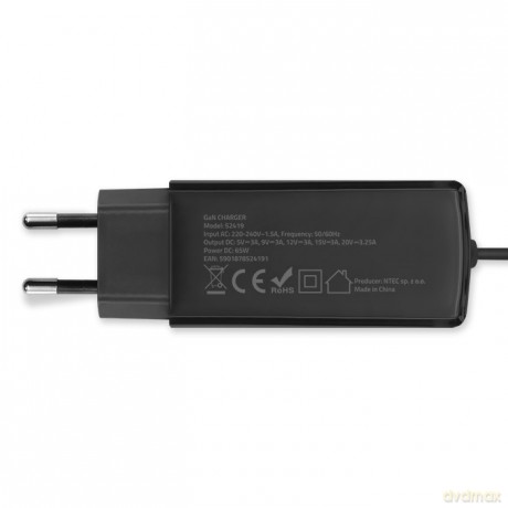 Ładowarka sieciowa 65W GaN | 5-20V | 3-3.25A | USB-C 3.1