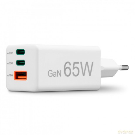 Ładowarka sieciowa 65W Gan PD/QC