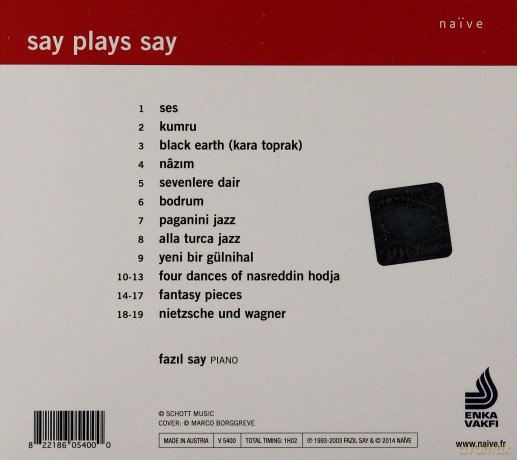 Fazil Say: Say Plays Say [CD]