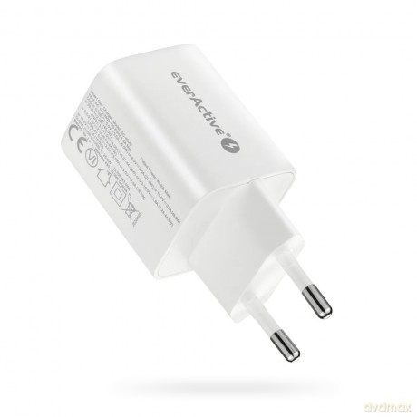 Ładowarka sieciowa GaN 1X USB, 1X USB-C 45W QC4+ PD Biała
