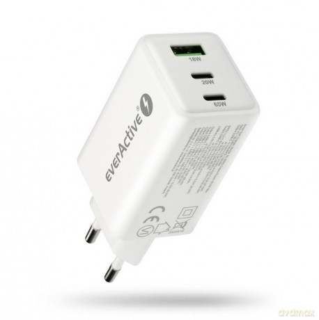 Ładowarka sieciowa GAN QC 4+ 65W 1XUSB 2XUSB-C biała SC-655Q