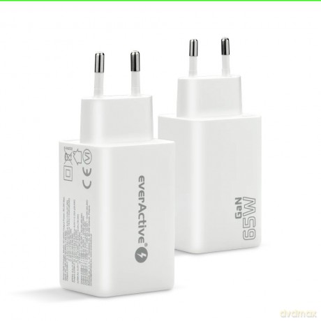 Ładowarka sieciowa GAN QC 4+ 65W 1XUSB 2XUSB-C biała SC-655Q