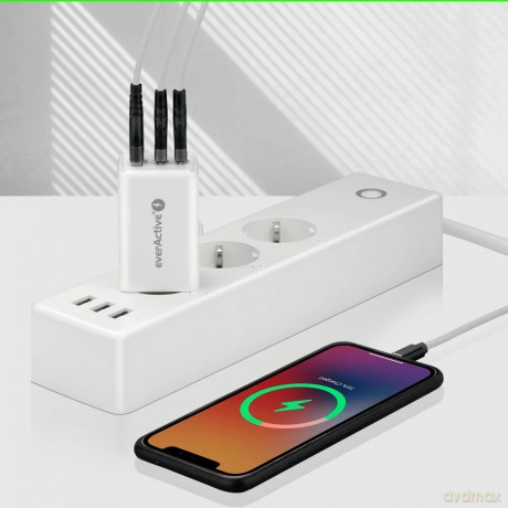 Ładowarka sieciowa GAN QC 4+ 65W 1XUSB 2XUSB-C biała SC-655Q