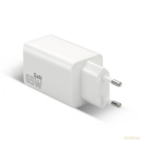 Ładowarka sieciowa GAN QC 4+ 65W 1XUSB 2XUSB-C biała SC-655Q
