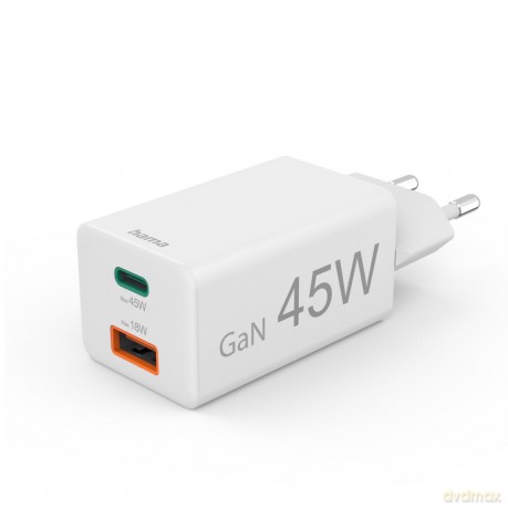 Ładowarka sieciowa mini 45W GaN PD/QC