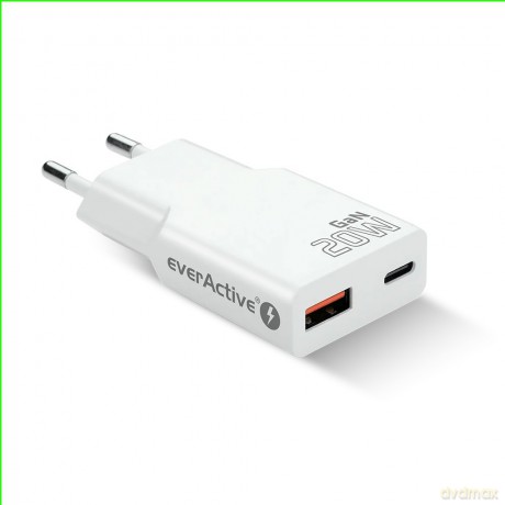 Ładowarka sieciowa SUPER SLIM QC 3.0 20W 1XUSB 1XUSB-C biała SC-340Q