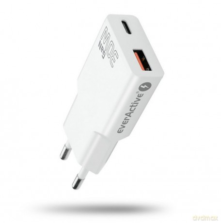 Ładowarka sieciowa SUPER SLIM QC 3.0 30W 1XUSB 1XUSB-C biała SC-380Q
