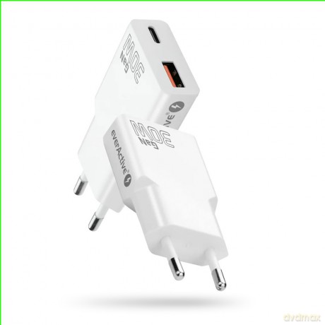 Ładowarka sieciowa SUPER SLIM QC 3.0 30W 1XUSB 1XUSB-C biała SC-380Q
