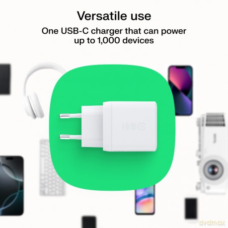 Ładowarka sieciowa USB 30W 1x USB-C BIAŁA