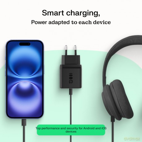 Ładowarka sieciowa USB 30W 1x USB-C CZARNA