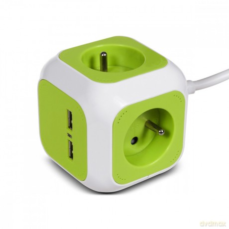 MagicCube poczwórne gniazdko prądowe, 2 wejścia usb 1,4m GB118