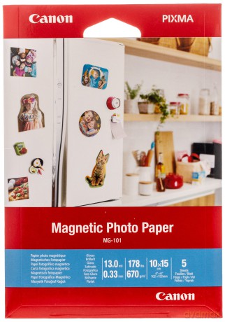 Magnetyczny papier fotograficzny MG-101 10x15 5 arkuszy 3634C002