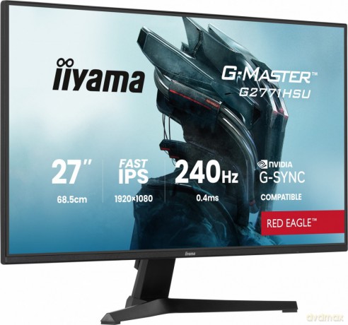 Monitor 27 cali G2771HSU-B1 0.4ms,Fast IPS,1xUSB 3.2, 1xUSB C, 240Hz, DP, 2xHDMI, Adaptive G-SYNC - 1920 x 1080 @48-240Hz DisplayPort Only