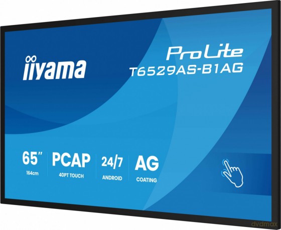 Monitor 65 cali T6529AS-B1AG VA,4K,HDMIx2,USB-C,RJ45,2x10W,WiFi, Android 14, Signal FailOver, Whiteboard, iiSignage2 (CMS), iiControl (DMS), iiS