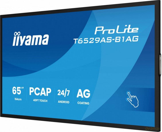 Monitor 65 cali T6529AS-B1AG VA,4K,HDMIx2,USB-C,RJ45,2x10W,WiFi, Android 14, Signal FailOver, Whiteboard, iiSignage2 (CMS), iiControl (DMS), iiS