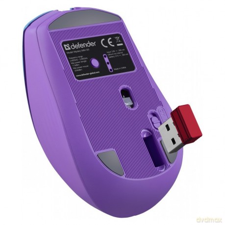 Mysz bezprzewodowa MYSTERY MM-301 RF+BT 1600DPI 6P fioletowa
