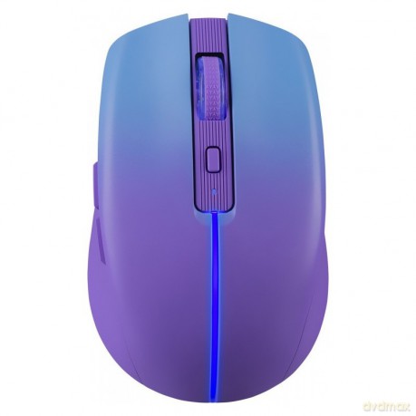 Mysz bezprzewodowa MYSTERY MM-301 RF+BT 1600DPI 6P fioletowa