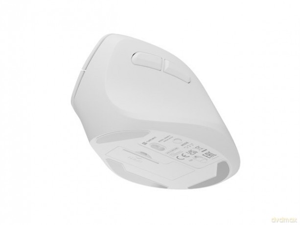 Mysz bezprzewodowa wertykalna Crake 2 BT 5.2 + 2.4GHz biała