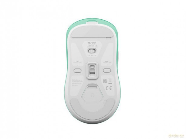 Mysz Fury TANTO T4 RGB 12000DPI bezprzewodowa miętowa