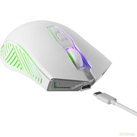 Mysz gamingowa bezprzewodowa PANDORA RF 3200DPI 7P biała