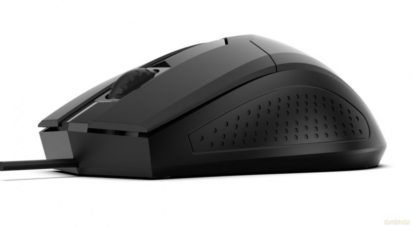 Mysz optyczna Focus USB, 1200DPI 3 przyciski i rolka, czułość 125Hz, kabel 1.8m, waga 66g