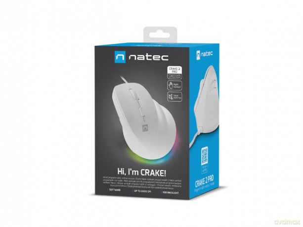 Mysz wertykalna CRAKE 2 PRO 128000DPI optyczna biała