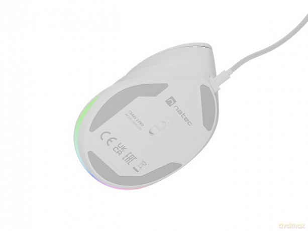 Mysz wertykalna CRAKE 2 PRO 128000DPI optyczna biała