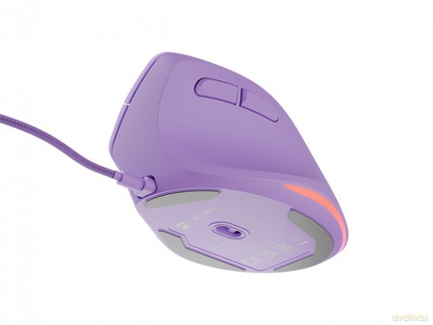 Mysz wertykalna CRAKE 2 PRO 128000DPI optyczna lawendowa